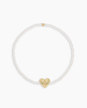 Pearl Vintage Heart Bracelet