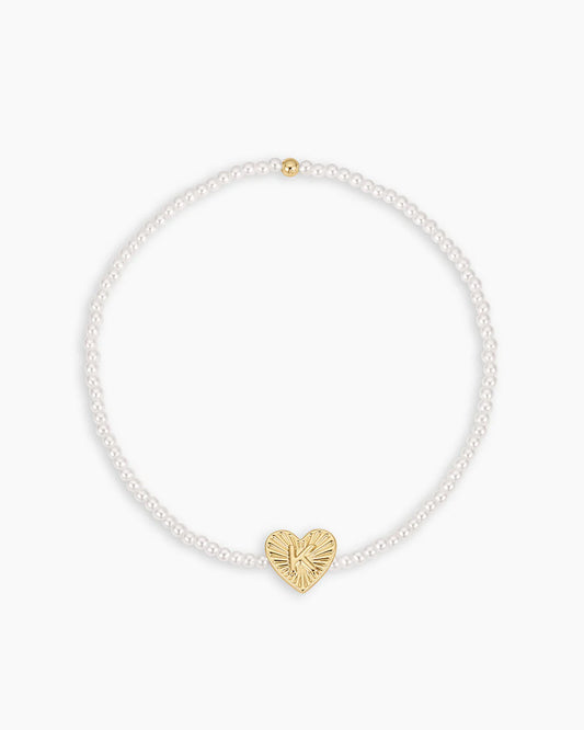 Pearl Vintage Heart Bracelet