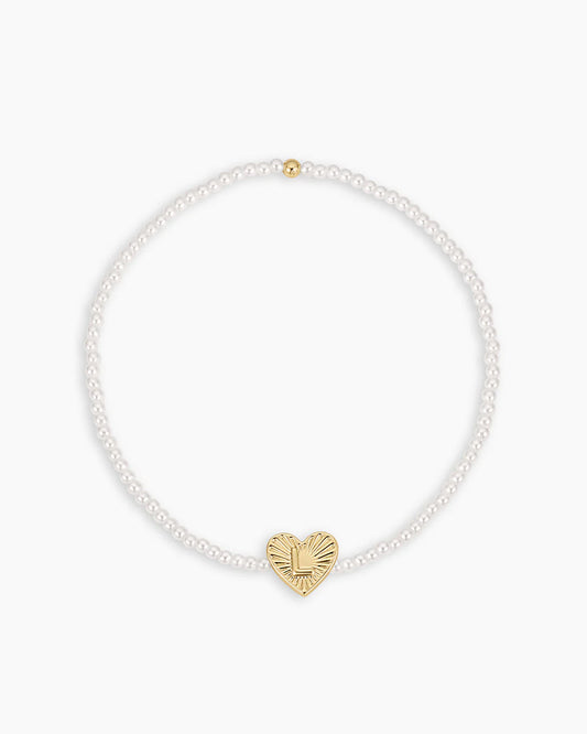 Pearl Vintage Heart Bracelet