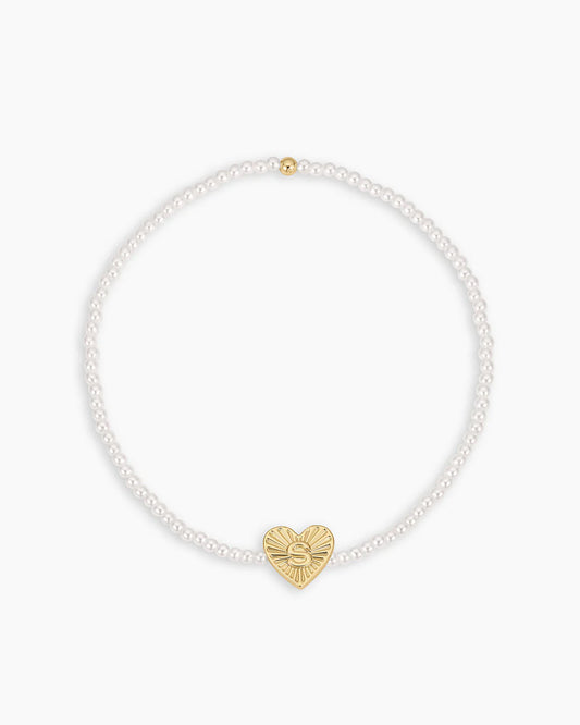 Pearl Vintage Heart Bracelet