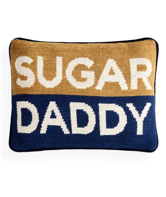 Sugar Daddy Needlepoint Pillow