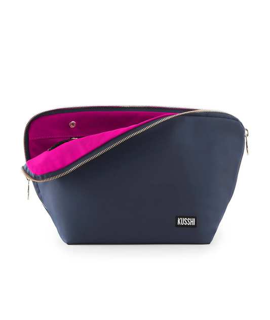 Signature Makeup Bag | Navy and Pink
