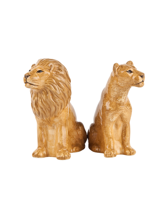 Lion Sand and Pepper Shakers