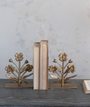 Cast Iron Flower Bookends