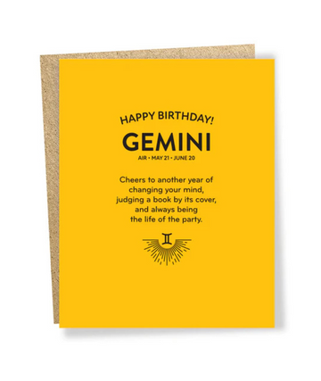 Gemini Zodiac Card