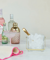 Textured Glass Ice Bucket with Tongs