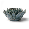 Teal Dahlia Ceramic Flower