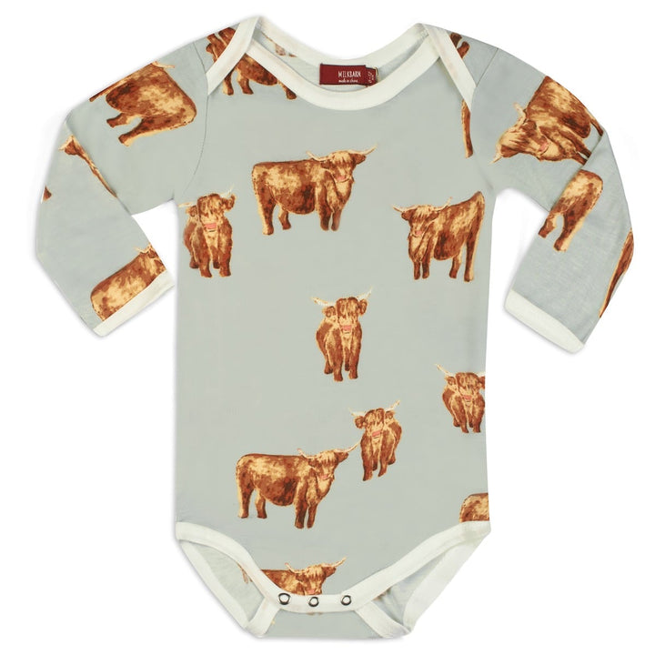 Organic Bamboo Longsleeve Onsise | Highland Cow