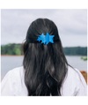 Blue Shooting Star Medium Flat Hair Clip