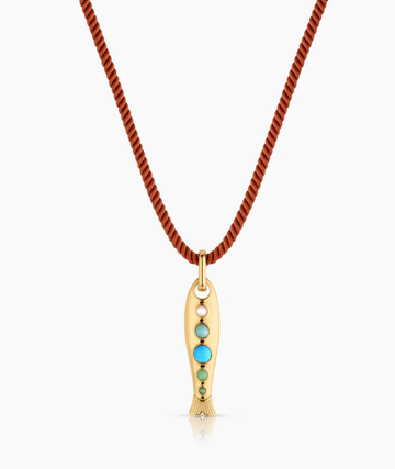 Amalfi Fish Silk Cord Necklace