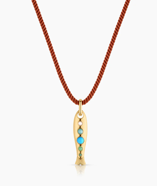 Amalfi Fish Silk Cord Necklace