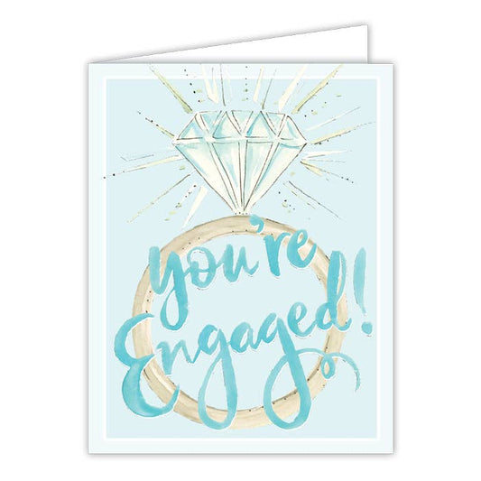 You're Engaged Handpainted Greeting Card