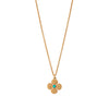 Clover Double Sided Charm Necklace | Turquoise