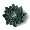 Teal Dahlia Ceramic Flower