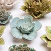 English Garden Teal Lotus Flower