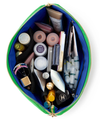 Vacationer Makeup Bag | Kelly Green and Navy