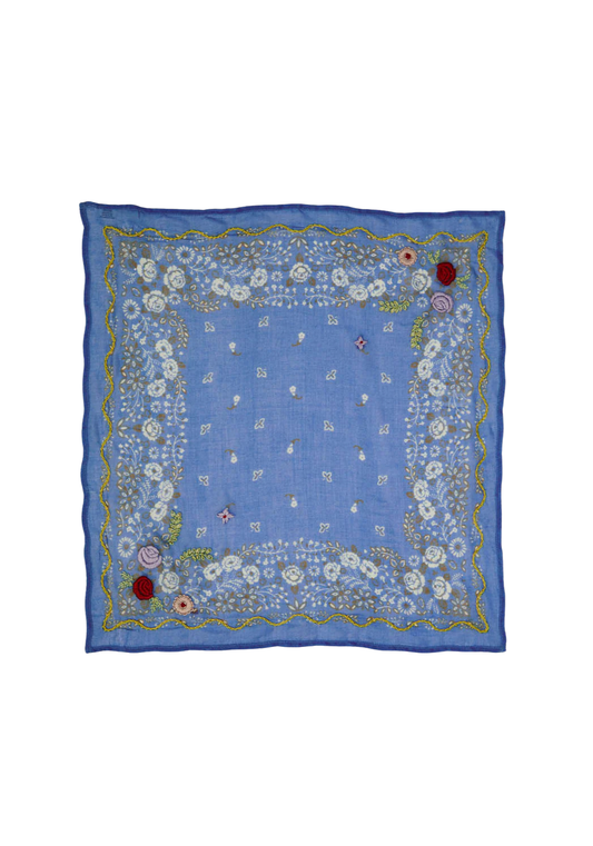 Embroidered Floral Bandana
