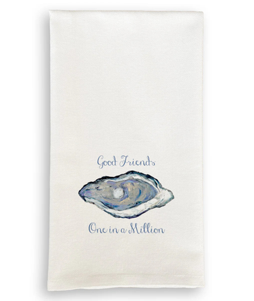 Oyster Good Friends Dish Towel