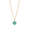 Clover Double Sided Charm Necklace | Turquoise