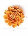 English Garden Orange Fiesta Marigold Ceramic Flower
