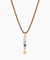 Amalfi White Enamel Fish Silk Cord Necklace