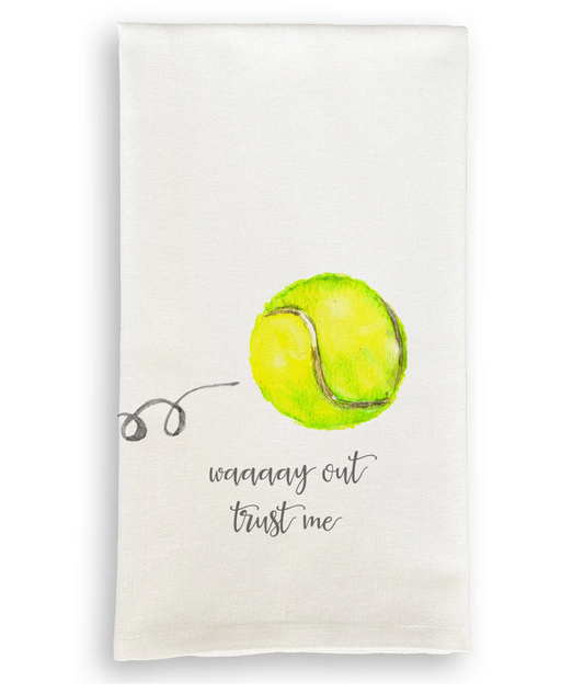 Tennis Waaay Out Dish Towel