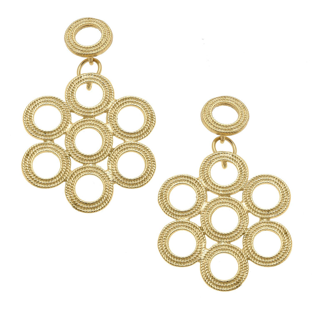 Gold Multi Circle Earrings