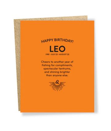 Leo Zodiac Card