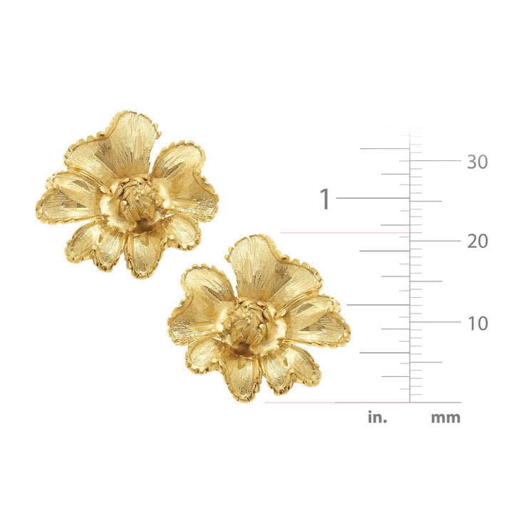 Marigold Flower Stud Earrings