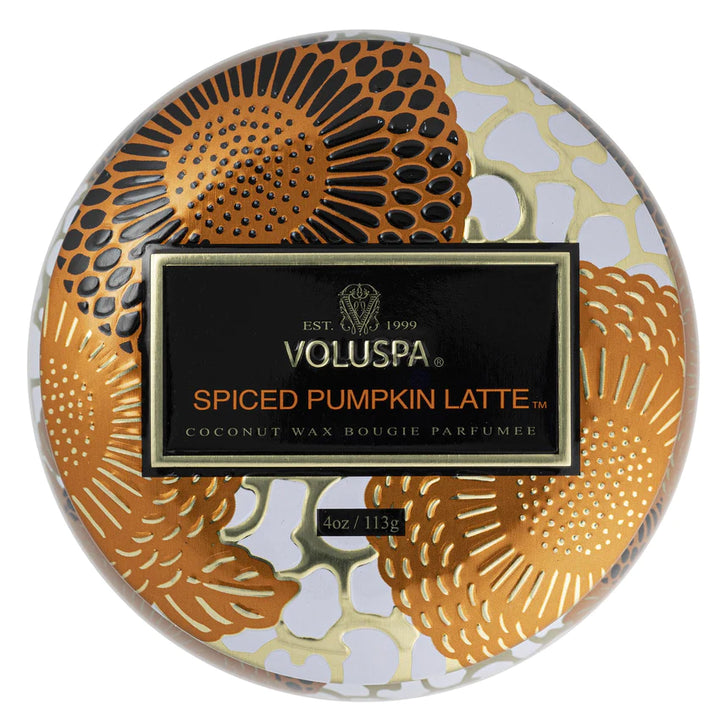 Voluspa | Mini Tin Candle | Spiced Pumpkin Latté