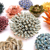 Medium Light Blue Ceramic Flower