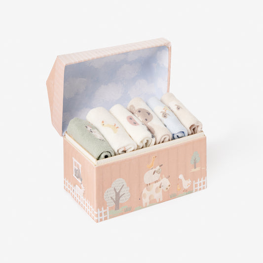 On The Farm Non Slip Baby Socks | Set of 6
