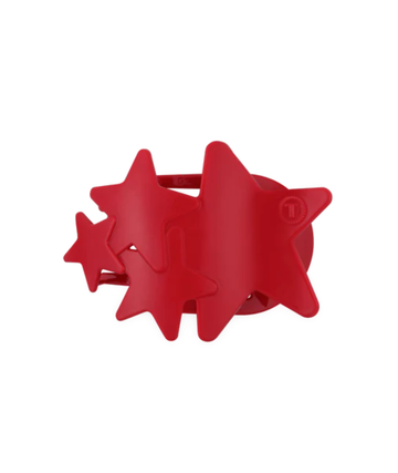 Red Shooting Star Medium Flat Hair Clip