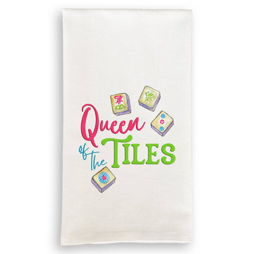 Queen of the Tiles Tea Towel