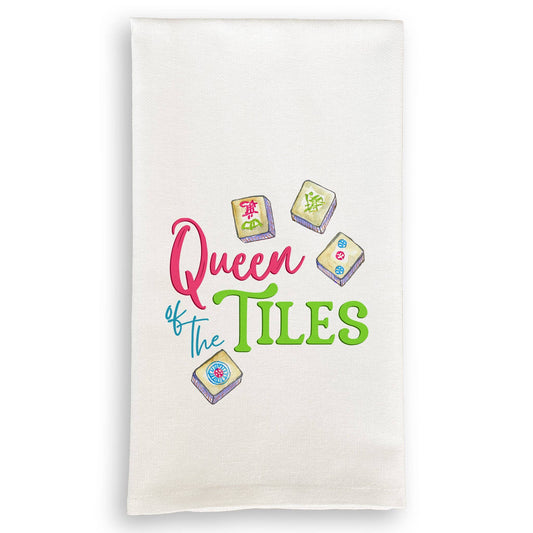 Queen of the Tiles Tea Towel