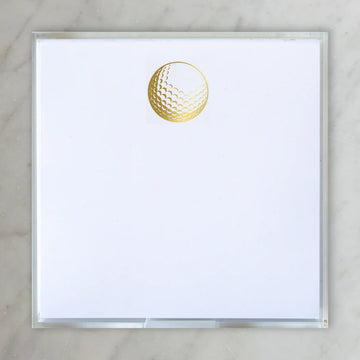 Small Gold Foil Golf Notepad