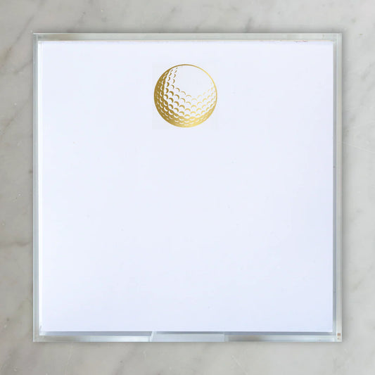 Small Gold Foil Golf Notepad