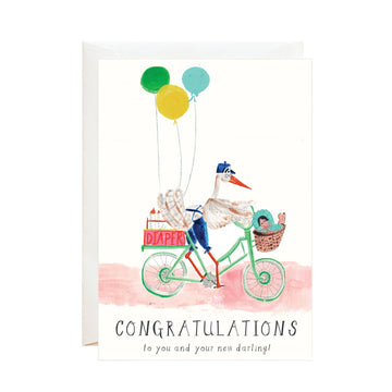 A Very Chic Stork Card