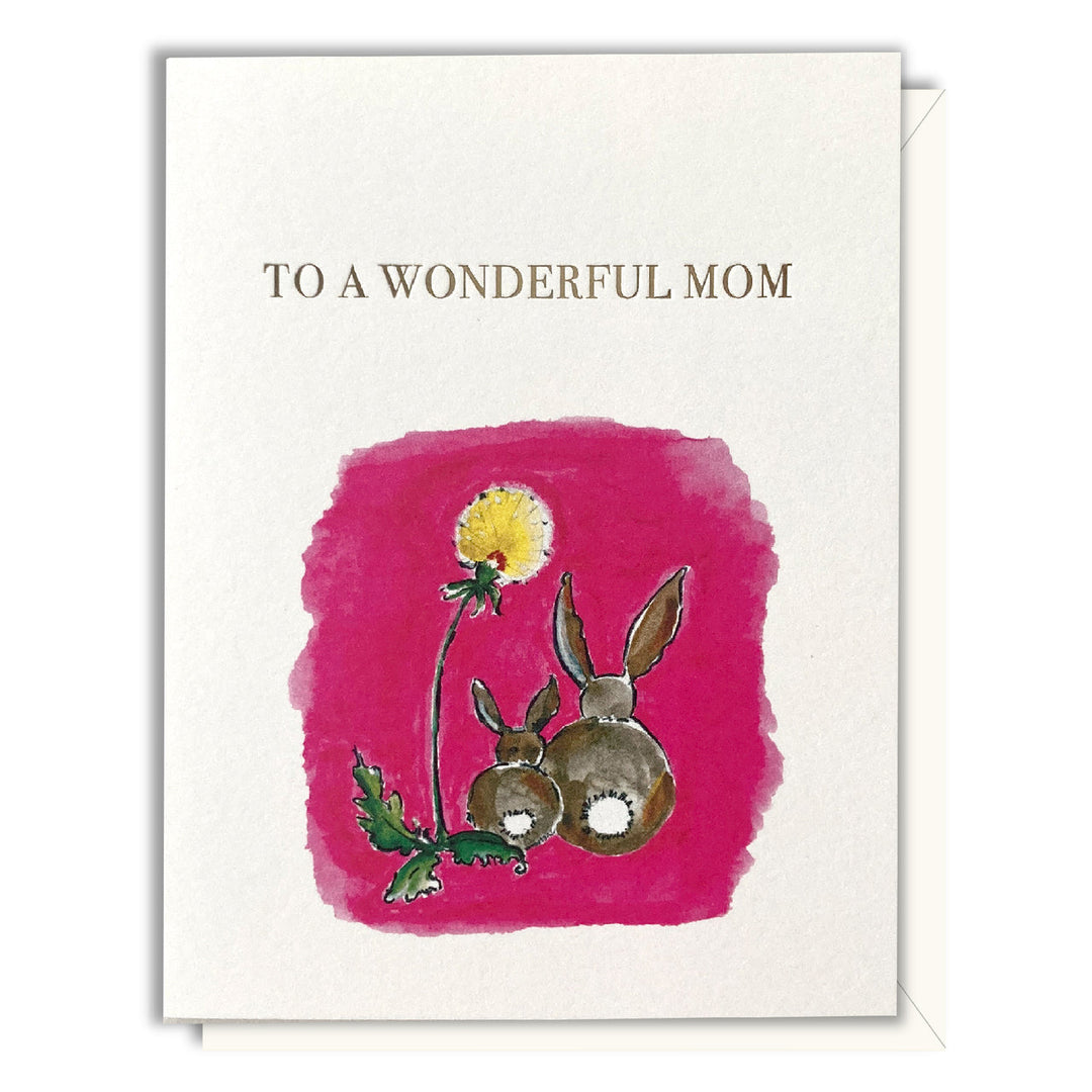 To A Wonderful Mom Bunnies - Foil