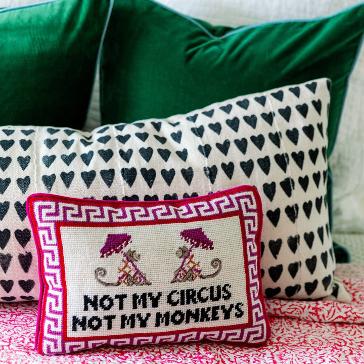 Furbish Studio | Not My Circus Needlepoint Pillow