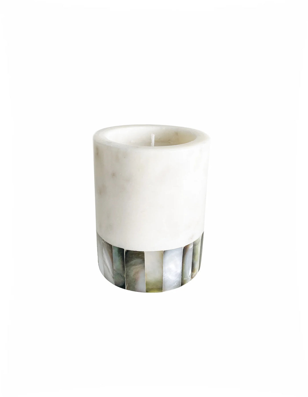Anaya | Grey Mother of Pearl Lavender Candle | Small