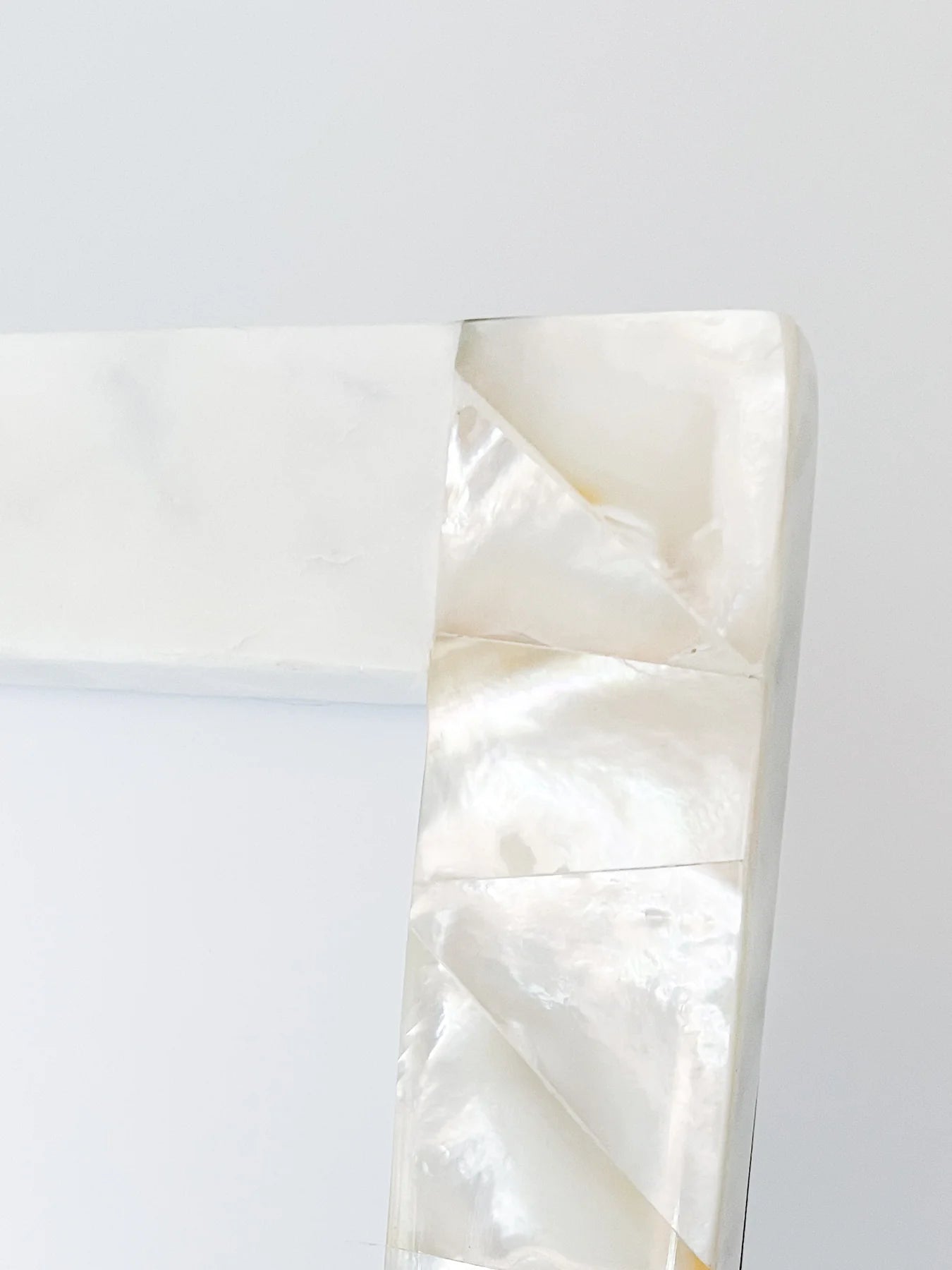 Mother of Pearl and White Marble Picture Frame