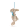 Jellycat | Bashful Christmas Bunny Ornament
