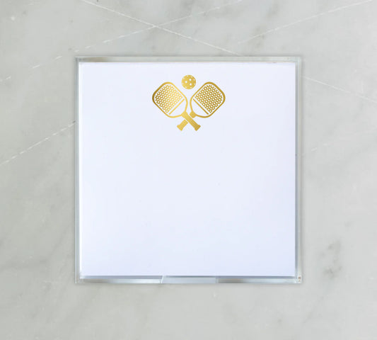 Small Gold Foil Pickleball Notepad