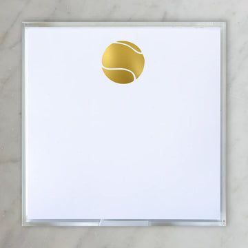 Small Gold Foil Tennis Ball Notepad