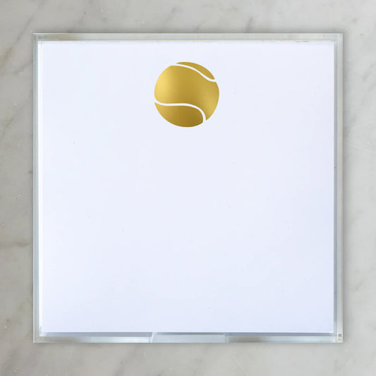 Small Gold Foil Tennis Ball Notepad