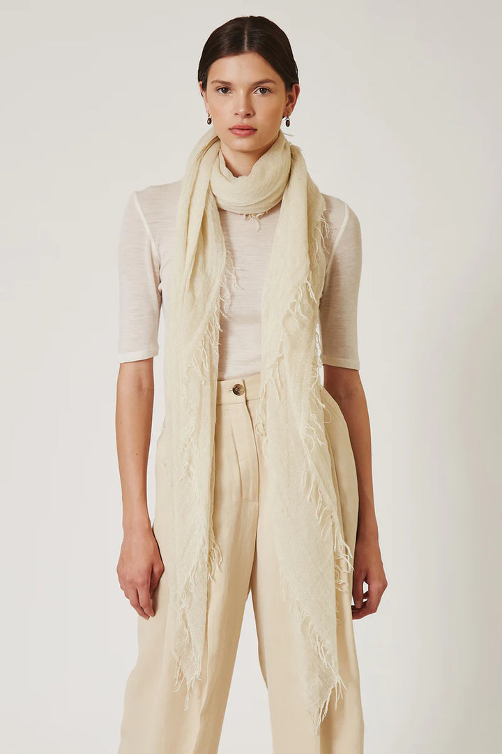 Chan Luu | Seed Pearl Metallic Cashmere and Silk Scarf