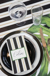 Black and Gold Awning Stripe Guest Napkins