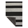 Black + White Bold Stripe Shag Utility Mat