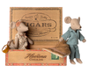 Mum and Dad Mice in Cigar Box